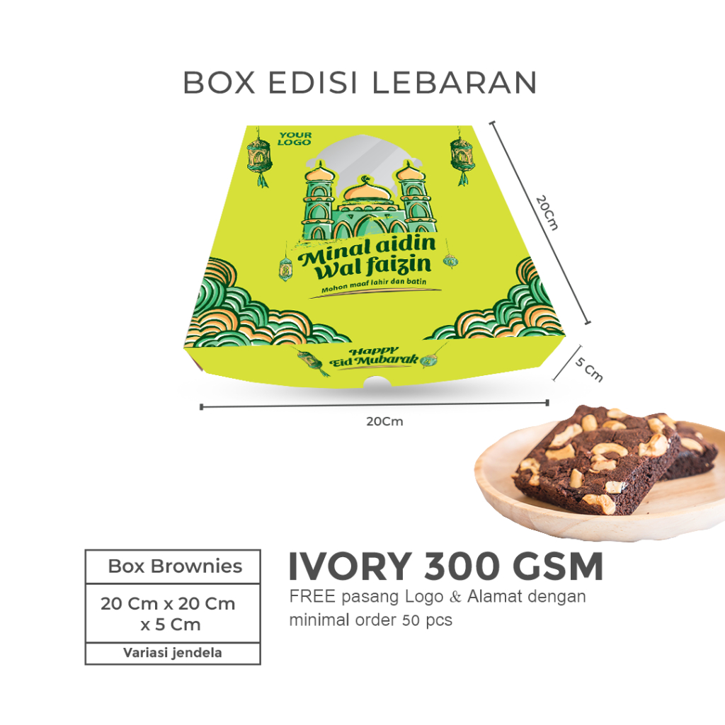 

Box Lebaran Brownies 20 x 20 x 4 cm
