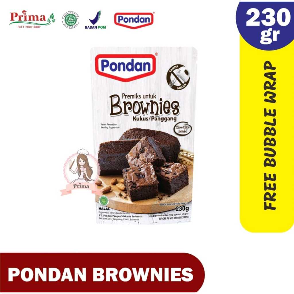 PONDAN BROWNIES KUKUS DAN PANGGANG 230 GR