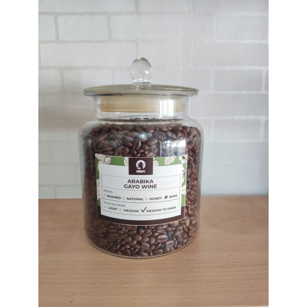 

Nakopi Kopi Arabika Premium Aceh Gayo Wine Biji Kopi dan Kopi Bubuk Roasted Bean Biji Kopi Sangrai