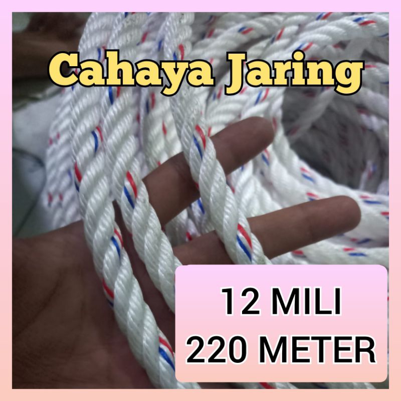 

Tali Tambang 12 Mili 1 Roll 220 Meter / Tali Tambang 12 Mili / Tali Tambang ppd 12 Mili