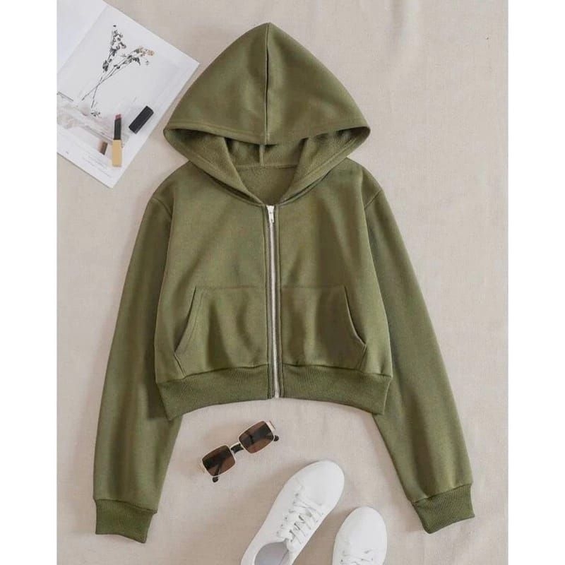 gl crop Hoodie sweater remaja sweater polos