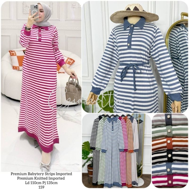 Gamis maxi  Dress  salur betitina import ori