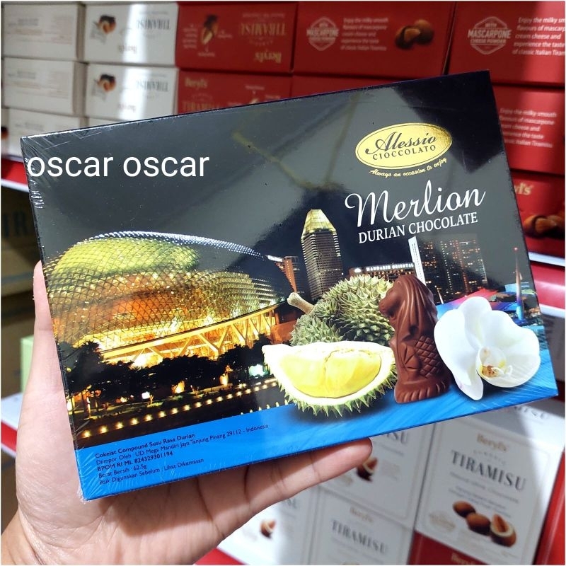 

Alessio Merlion Durian Coklat 62,5g cokelat