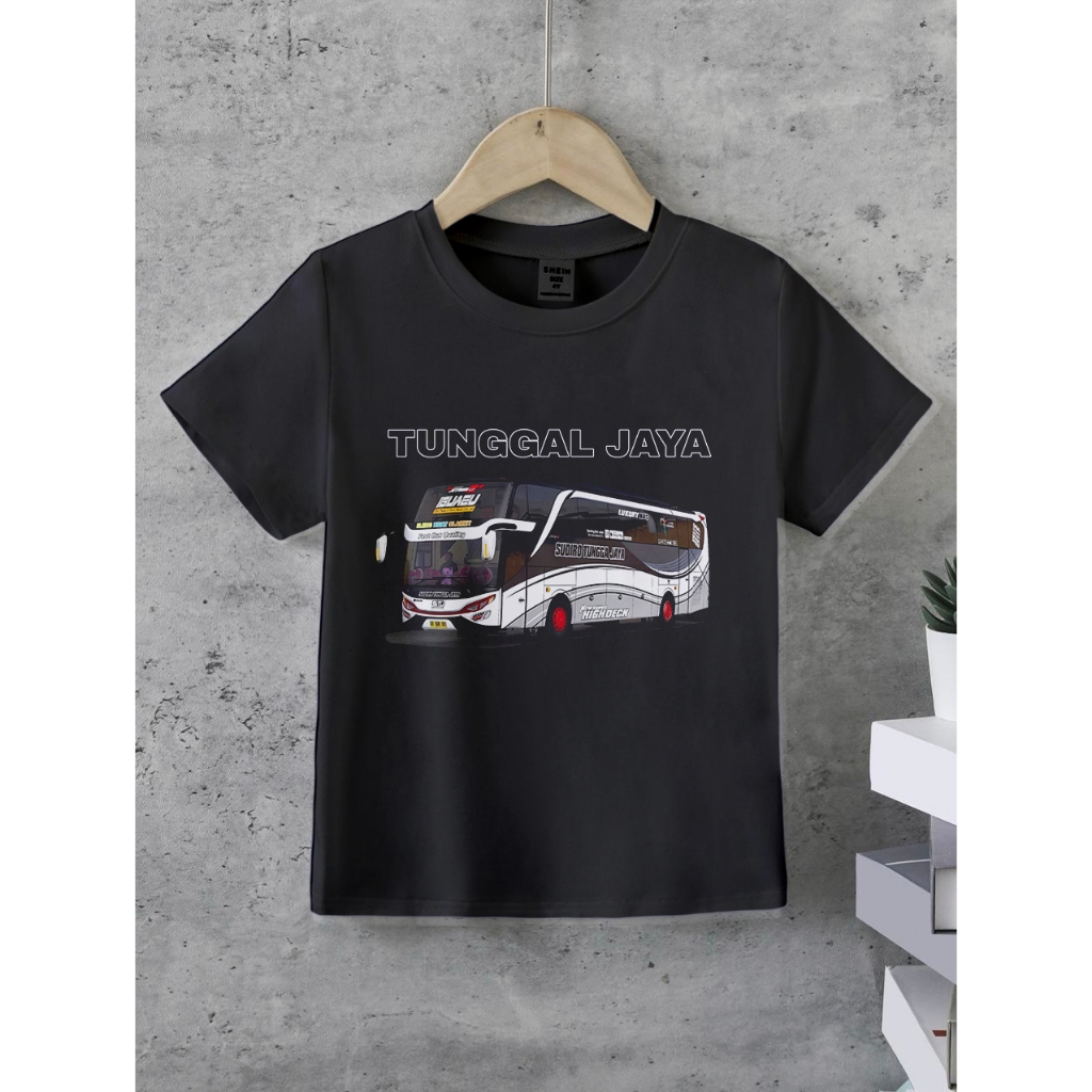 BAJU kaos atasan anak cowok Mobil TUNGGAL JAYA usia 2-10 tahun bahan premium terbaik