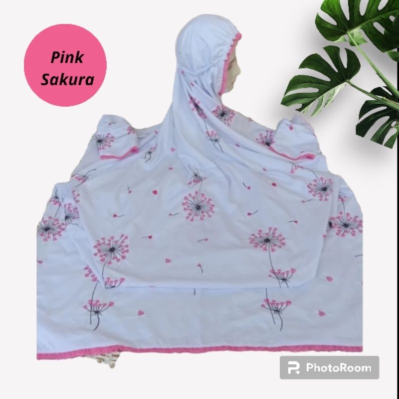 MUKENA KATUN LAJURAN/MUKENA TERUSAN/MUKENA PUTIH/MUKENA KATUN MICRO