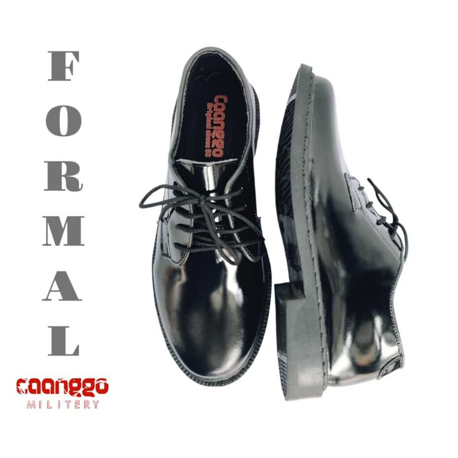 Sepatu Pdh Mabes Polri CAANGGO® Full Kulit Sapi Asli Original