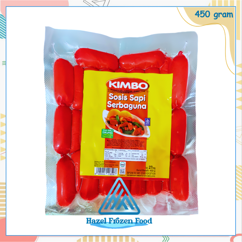 

Kimbo Sosis Sapi Serbaguna Cocktail Isi 27 pcs Frozen Food Karawang