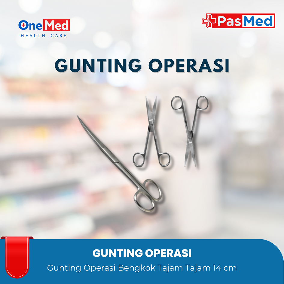 

PASMED | MARWA - Gunting Operasi Gunting Bedah Bengkok Tajam / Operating Scissor Curved Sharp - Sharp