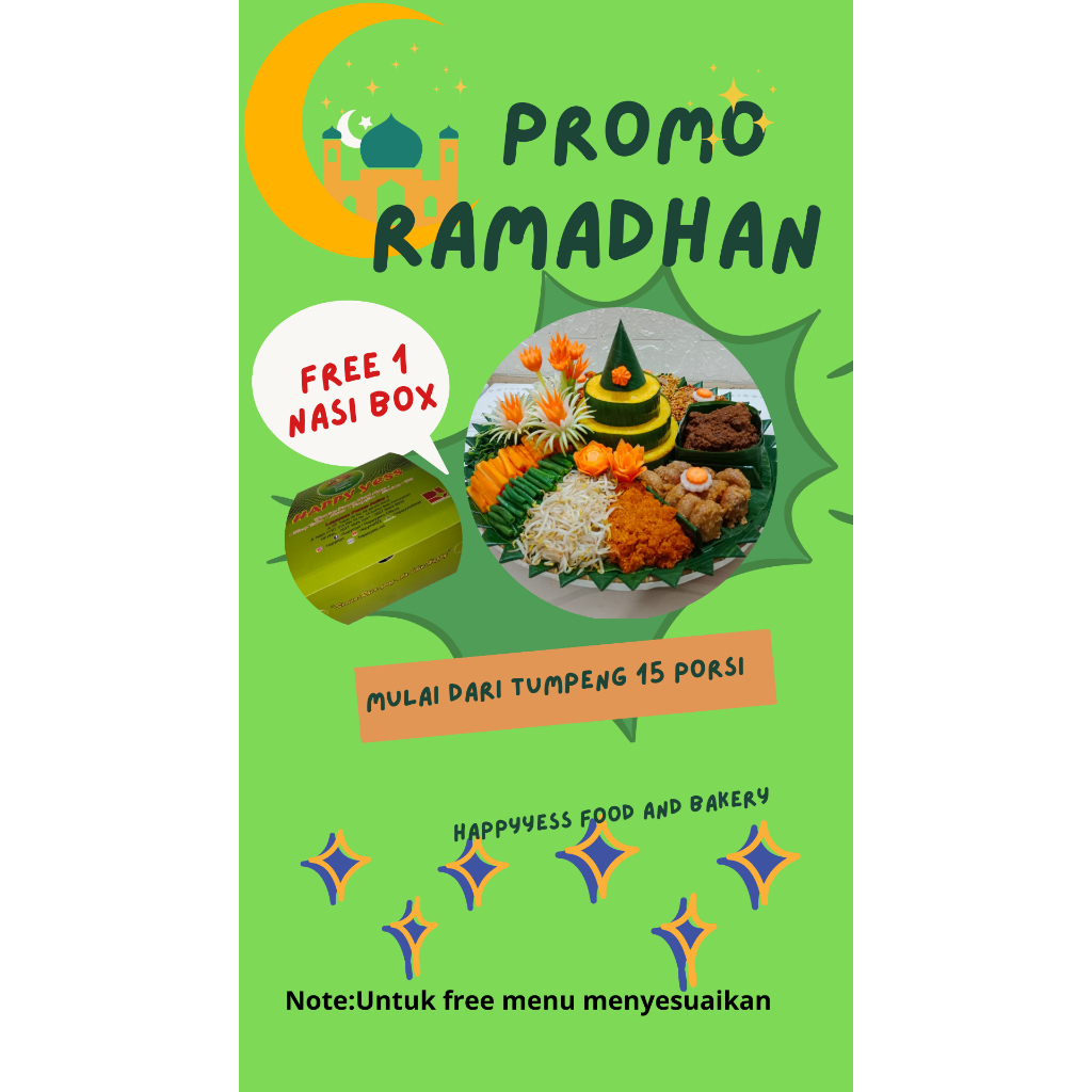 PROMO RAMADHAN/TUMPENG 15 PORSI FREE 1 NASI BOX