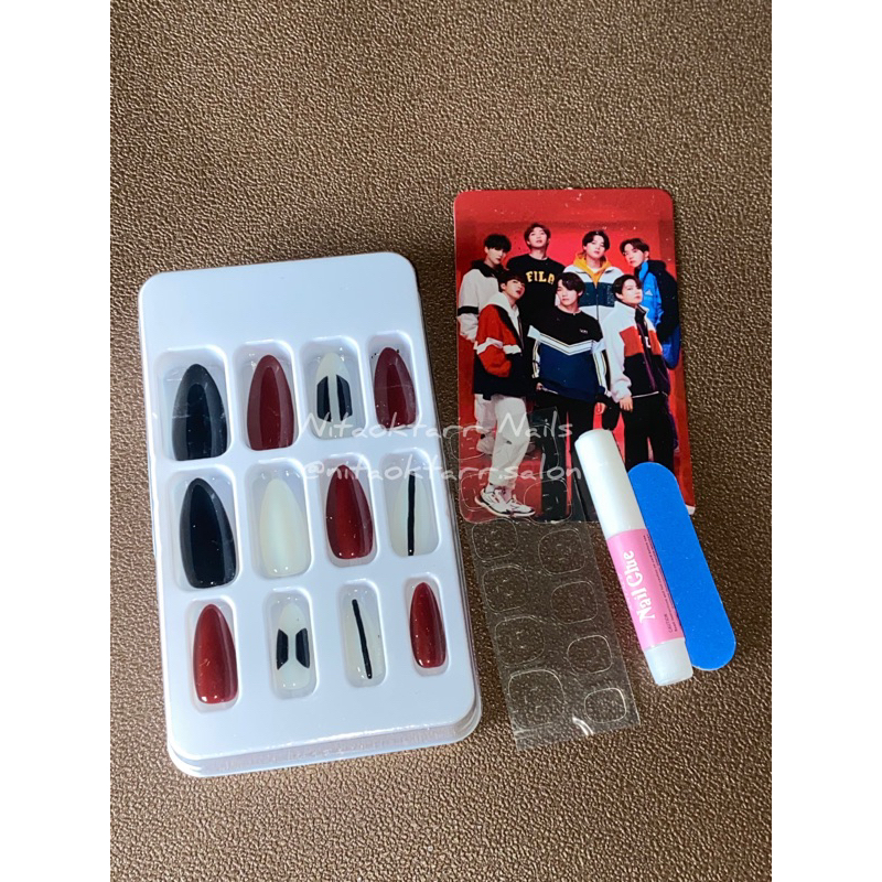 BTS Fake Nails ARMY