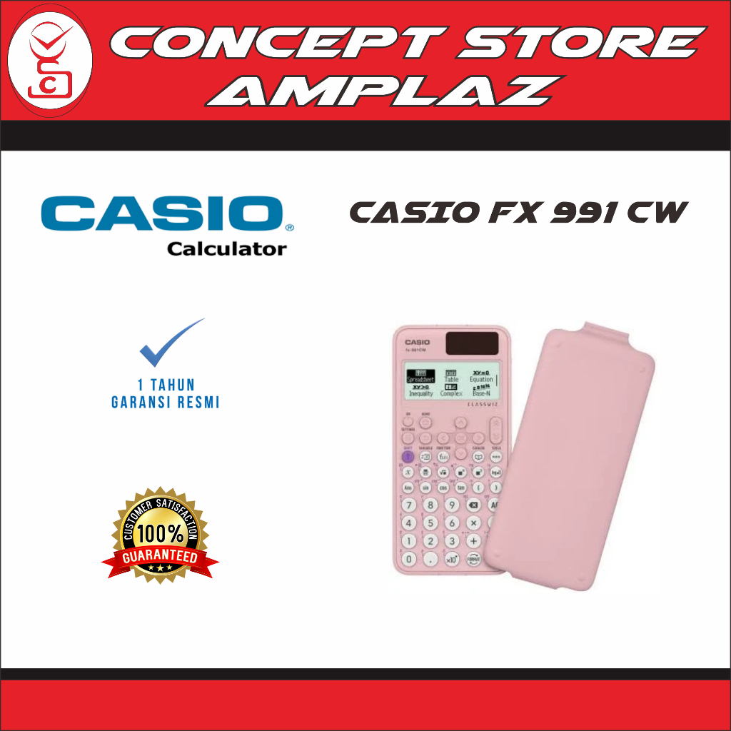 

Casio ClassWiz Model Scientific Calculator FX-991CW . FX 991 CW pink Resmi