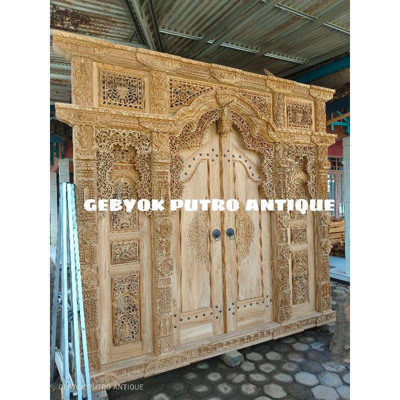 PINTU GEBYOK UKIR JEPARA 3 METER