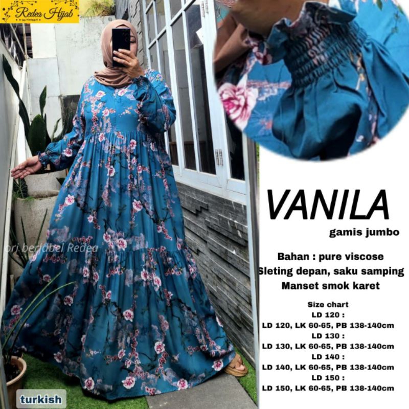 GAMIS SUPER JUMBO LD 120 | LD 130 | LD 140 | LD 150 GAMIS RAYON MOTIF BUNGA DRESS WANITA JUMBO TERBA