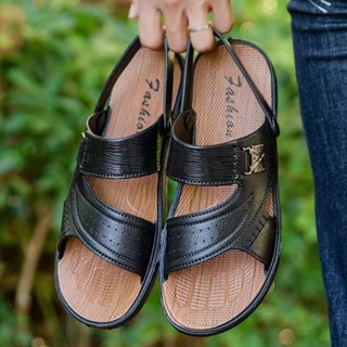 Sepatu_Kasual (S-03) Sandal pria Sandal pria model kulit sintetis import
