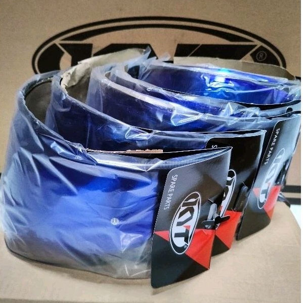 VISOR KYT NFJ FLAT PINLOCK IRIDIUM BLUE (ORIGINAL)