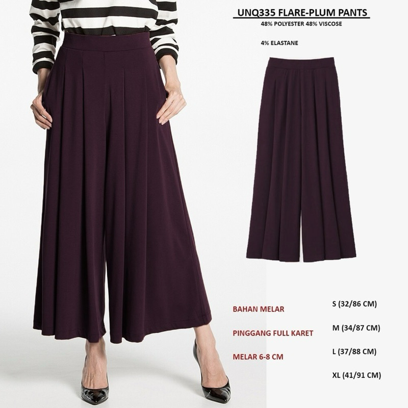 Celana Wanita Model Lebar (Flare Pants) branded UNIQLO Original