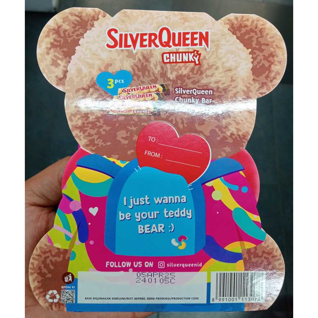 

Coklat SilverQueen Cokelat Valentine Silver Queen Chunky Bear Limited Isi 3 X 30 Gram Free Kartu Ucapan.