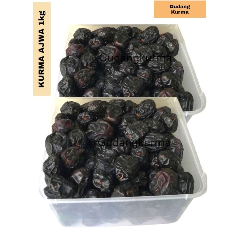 Kurma nabi / kurma ajwa 1kg (kemasan box mika)