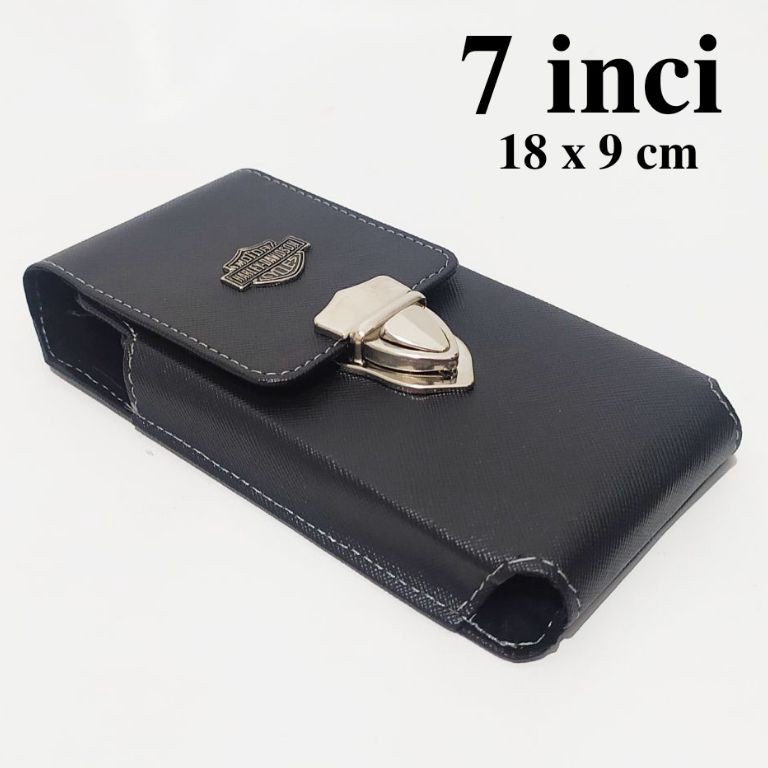 Bagus Banget Dompet Sarung hp Pria 7 inci Tas Pinggang Cover Casing Handphone Case