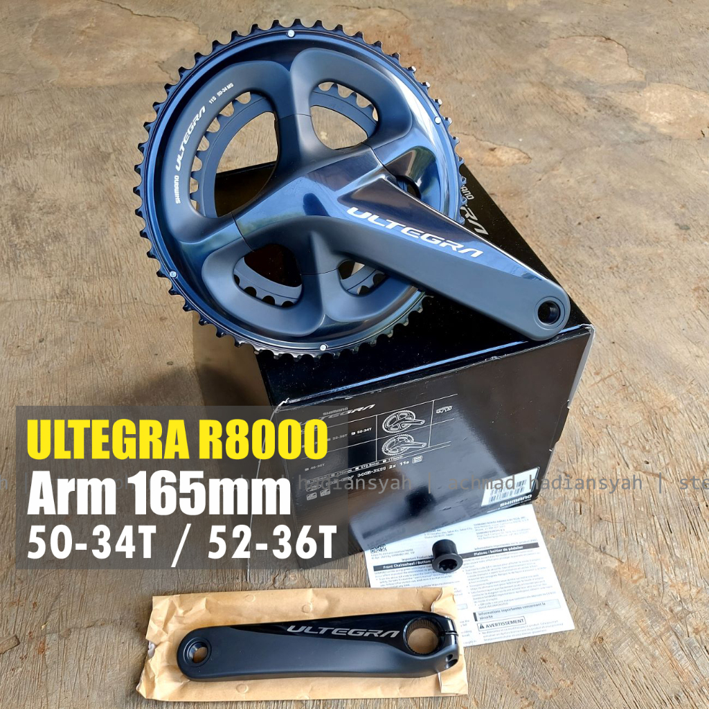 BNIB Crank ULTEGRA R8000 Crank Arm 165mm Crank ULTEGRA R8000 Chainring 50-34T Crank Arm 165mm Crank 