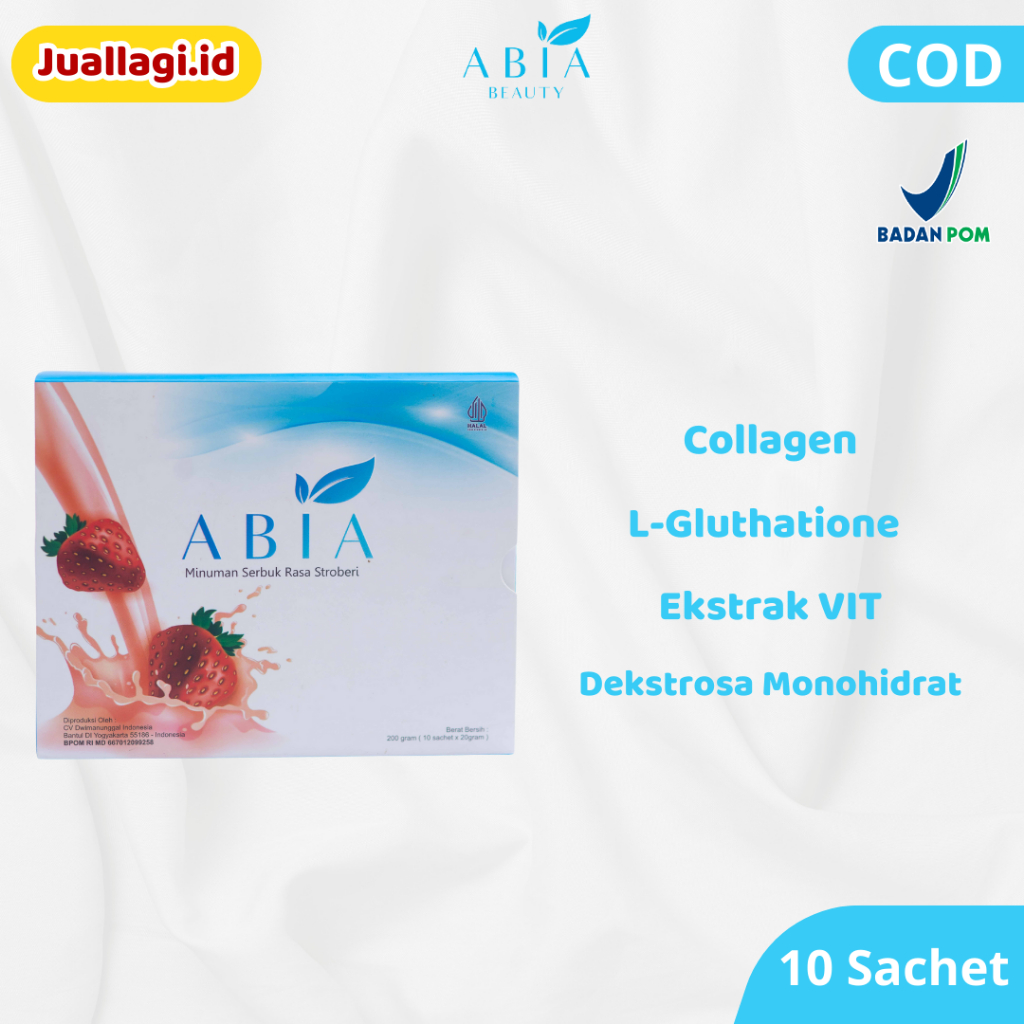 

Collagen Drink Pemutih Badan 1 Kotak Isi 10 Sachet By ABIA