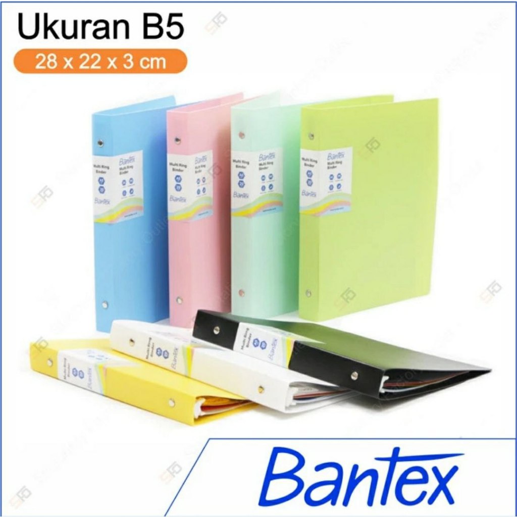 

Binder Pastel bantex B5 3126 - 26 multi ring hole - bermacam-macam warna