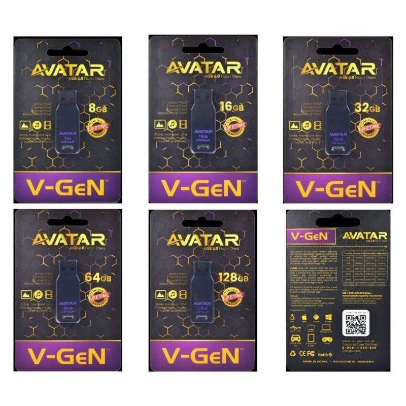 Flashdisk V-GEN AVATAR 8GB 16GB 32GB 64GB / Flashdisk 8GB 16GB Flash Drive Flash Disk  / USB Ori
