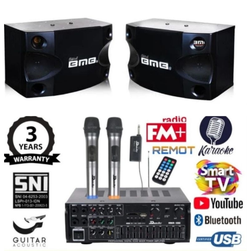 Paket Karaoke BMB 8 inch Komplit Hemat