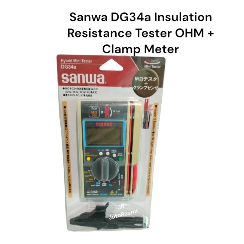 Sanwa DG34a Insulation Resistance Tester OHM + Clam Meter Hybrid Mini Tester