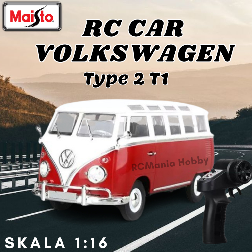 RC Mobil MIni CXD D52 Mini RC Car Volkswagen VW Type 2 T1 1/16 RTR