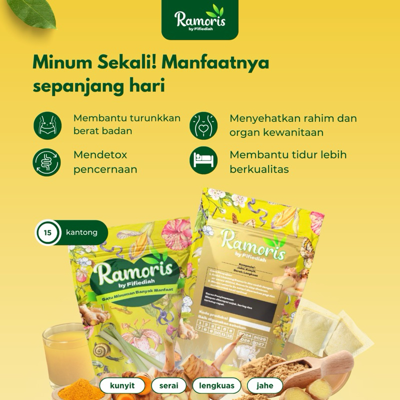 

Ramoris | Minuman Kesehatan Kebugaran Tubuh | 3 Pouch