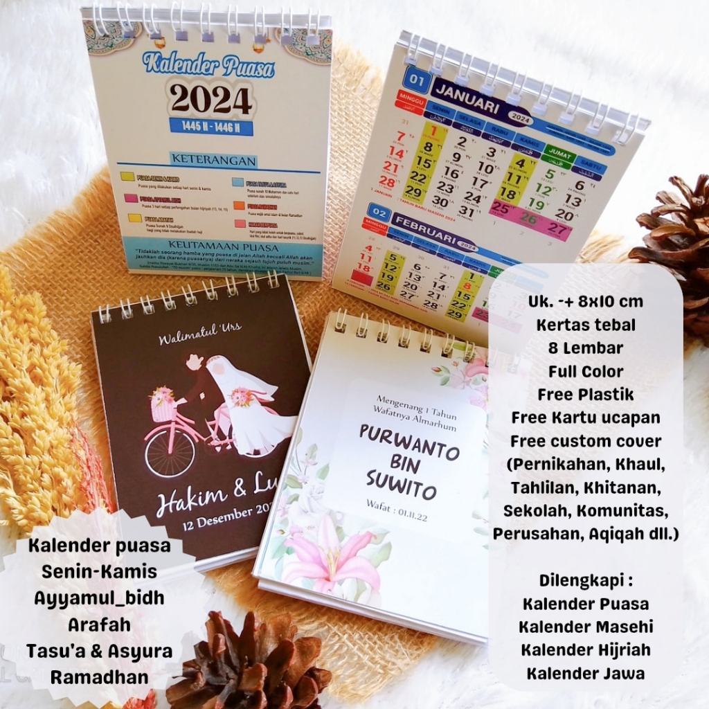 

Souvenir Kalender 2024 / kalender meja custom 2024