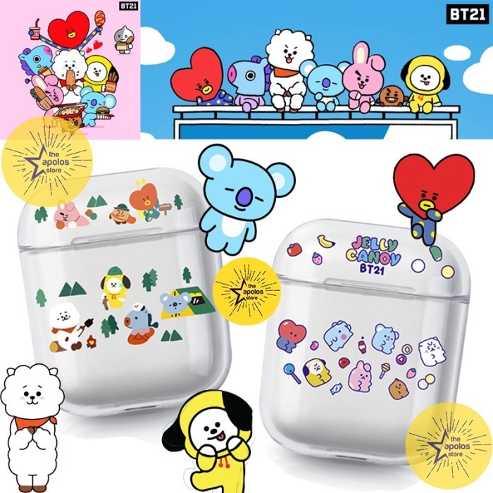 Case BT21 EarPhone AirPods gen 1 2 inPods i12 BTS Army