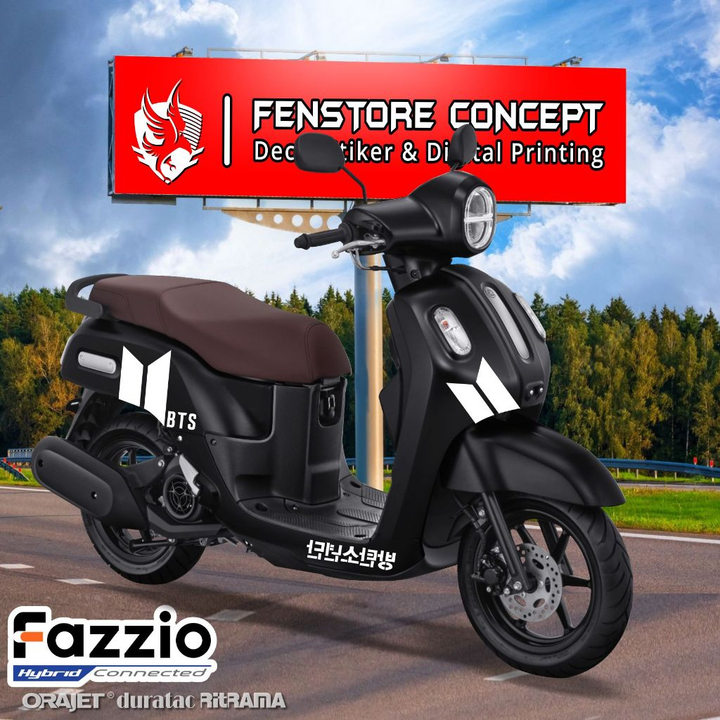 Stiker Fazio BTS - Stiker Striping Variasi Yamaha Fazio 2022
