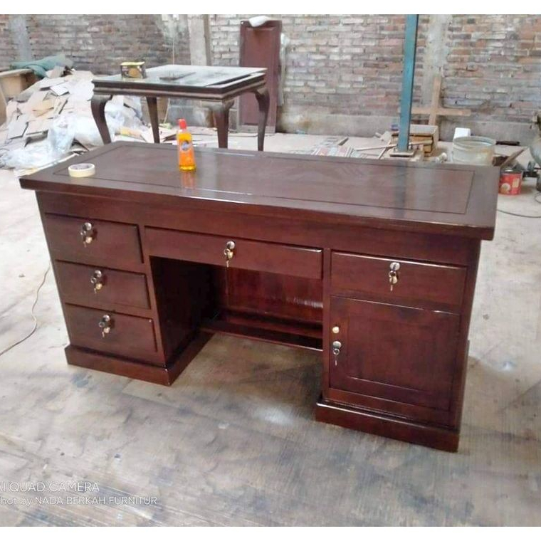 Promo Meja kerja jati / meja kerja guru jati / meja kantor minimalis jati