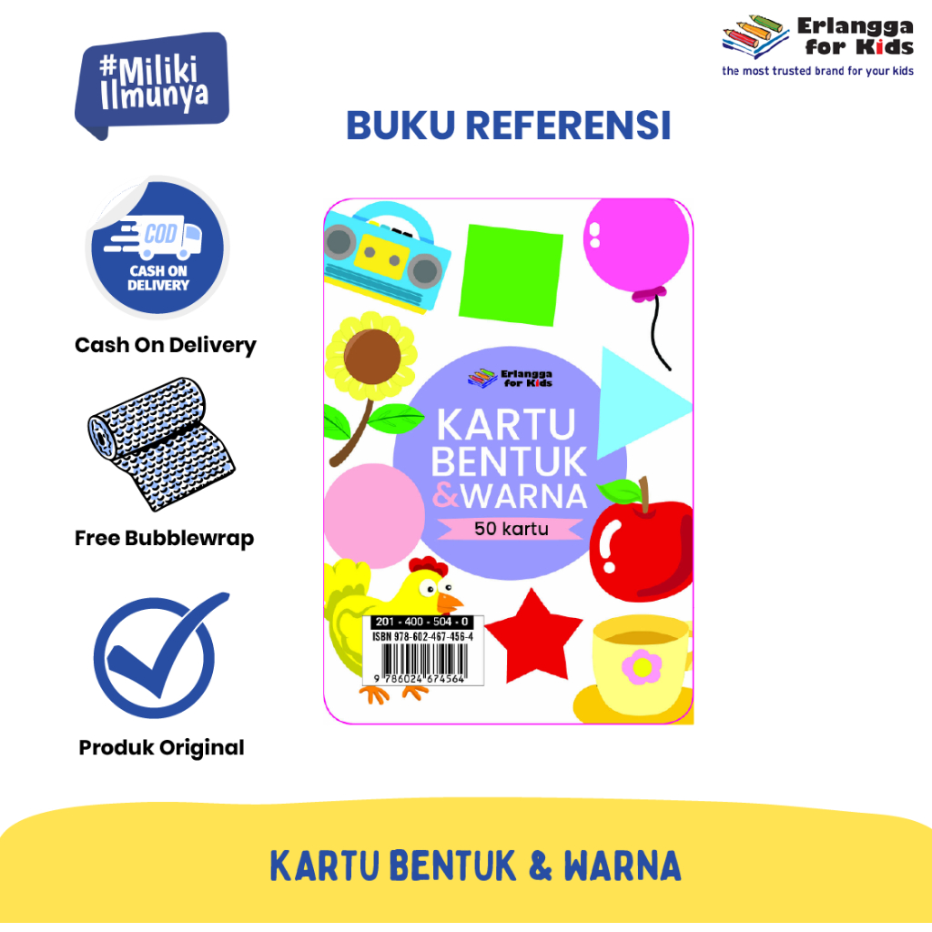 [Erlangga] Seri Kartu Paud Erlangga: Kartu Bentuk & Warna