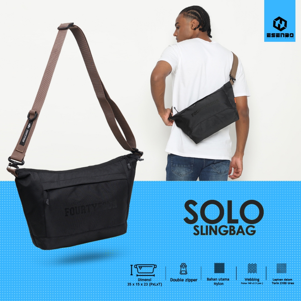 Tas Selempang FOURTYFOUR Solo - Tas Slingbag Pria Premium