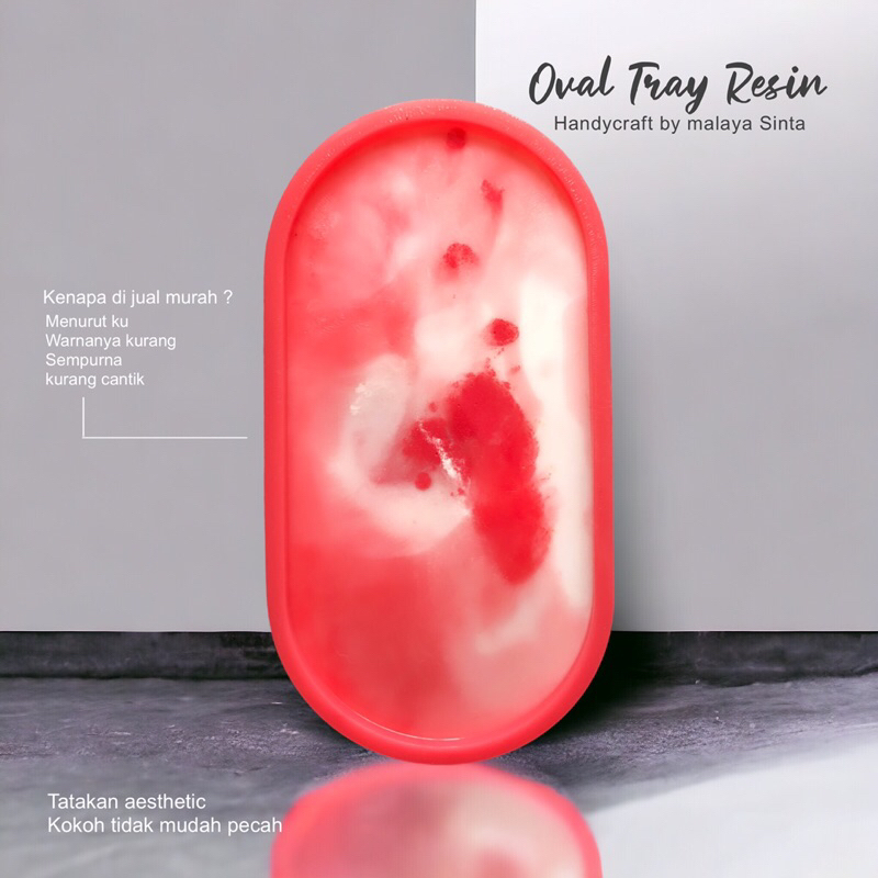 OVAL TRAY RESIN TATAKAN AESTHETIC