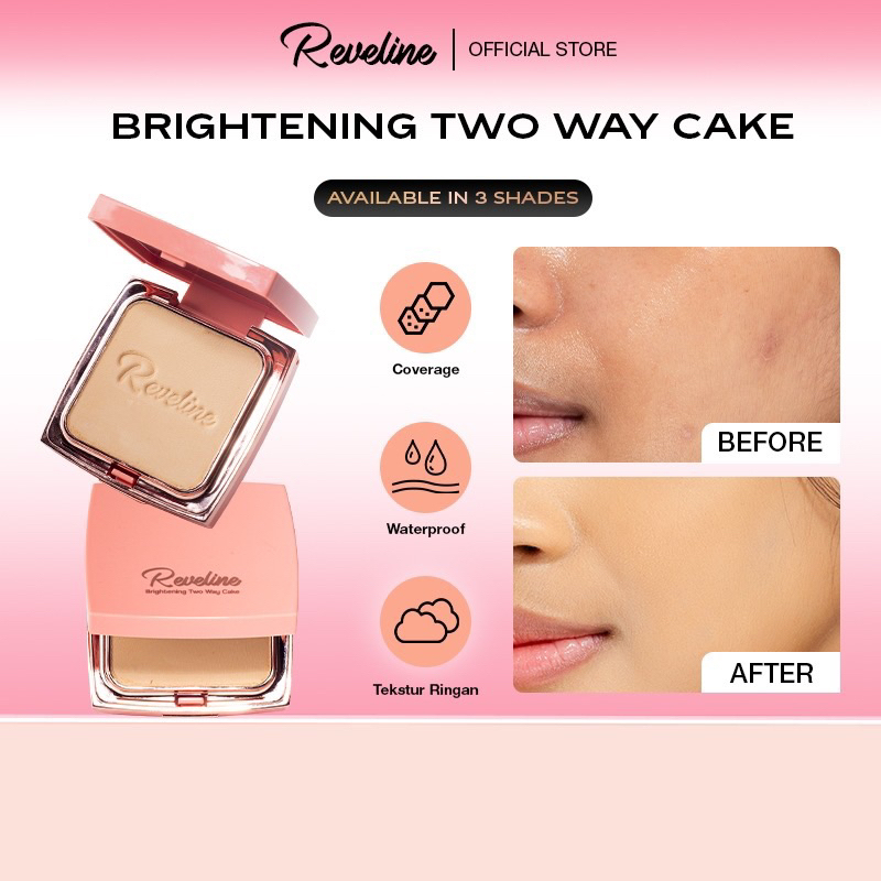 REVELINE Brightening Two Way Cake | Bedak Padat TWC