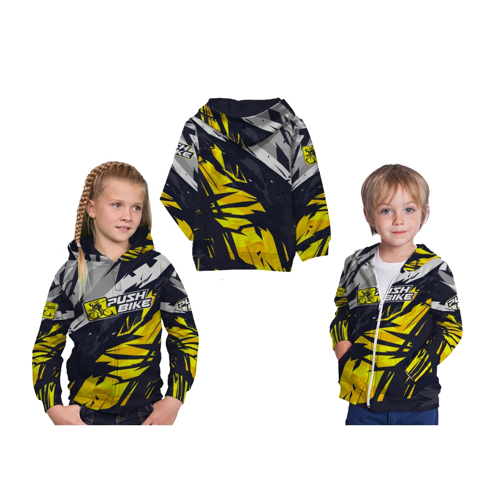 Jaket Hoodie Anak Push Bike Sepeda 04 Full Print