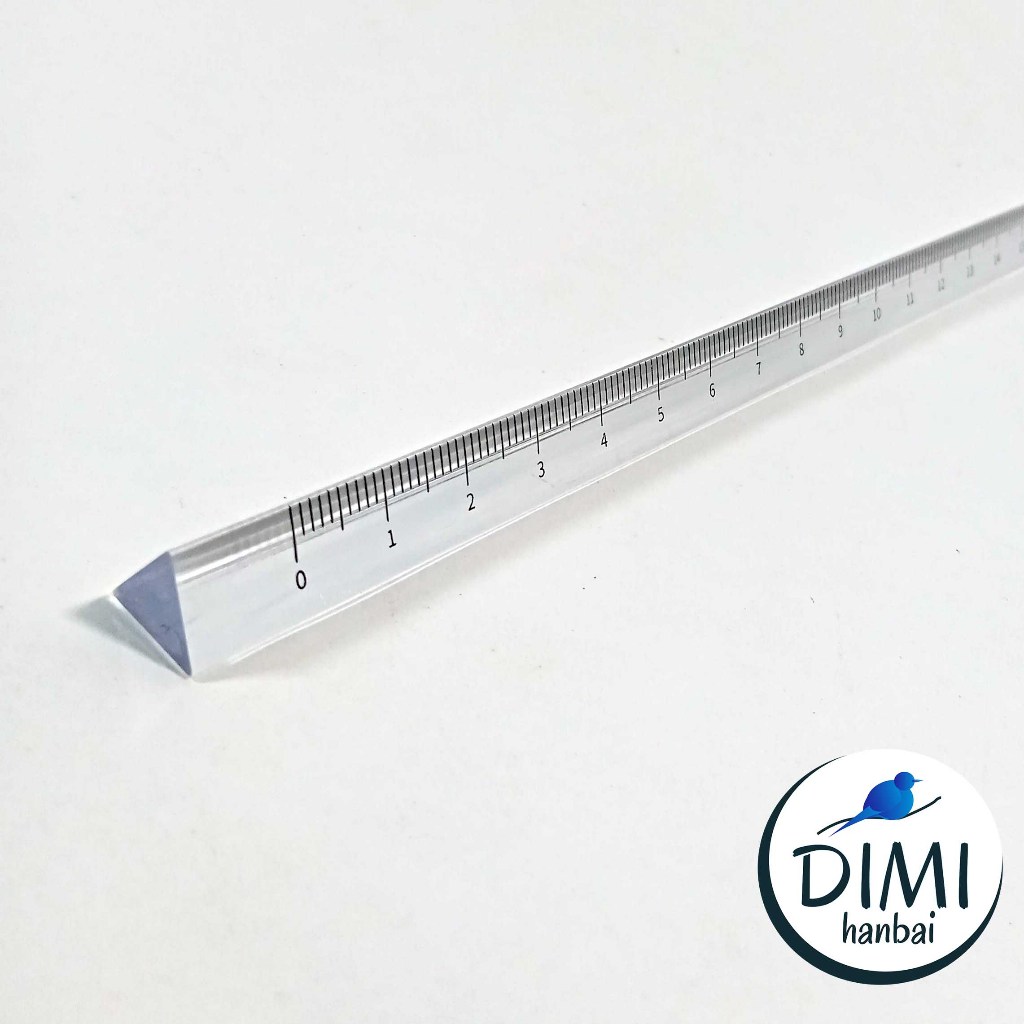 

[DIMI] Penggaris Segitiga Transparan Prisma Transparent Triangle Cute Ruler Skala 20cm