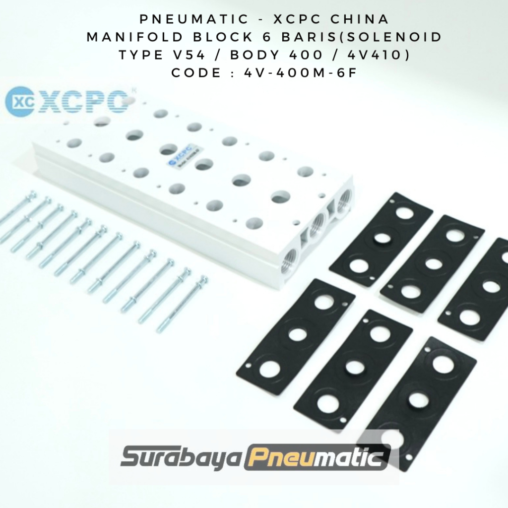 Manifold Block - 4V-400M-6F (6 Baris) - V54 / BODY 400 / 4V410 - XCPC