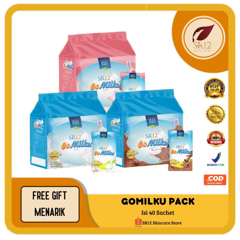 

(Bisa cod) gomilku sr12 gomilku pack gomiku sachet susu kambing etawa susu kesehatan susu tulang dan sendi penambah nafsu makan susu kecerdasan otak