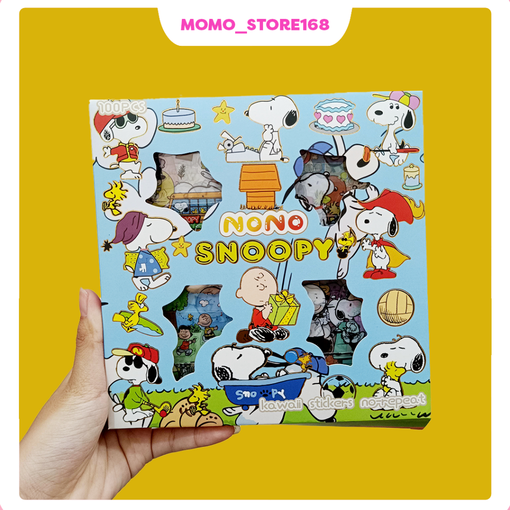 

Stiker Snoopy Stiker Momo Nono Snoopy 100 lembar Mainan anak