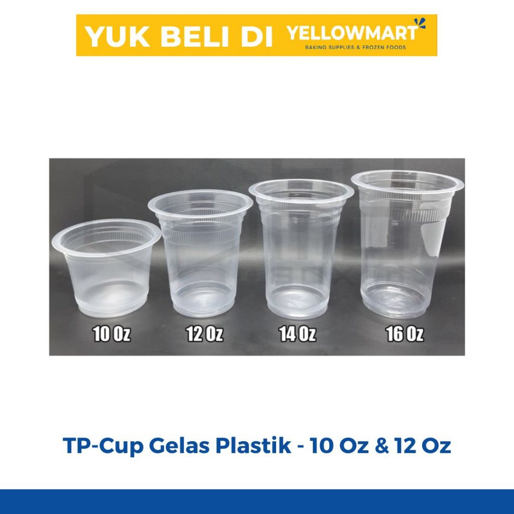 TP-Cup Gelas Plastik - 10oz/12oz/14oz/16oz