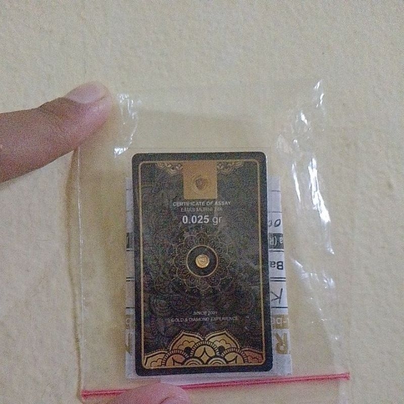Emas murni 24k mini gold 0.025 gr ASLI
