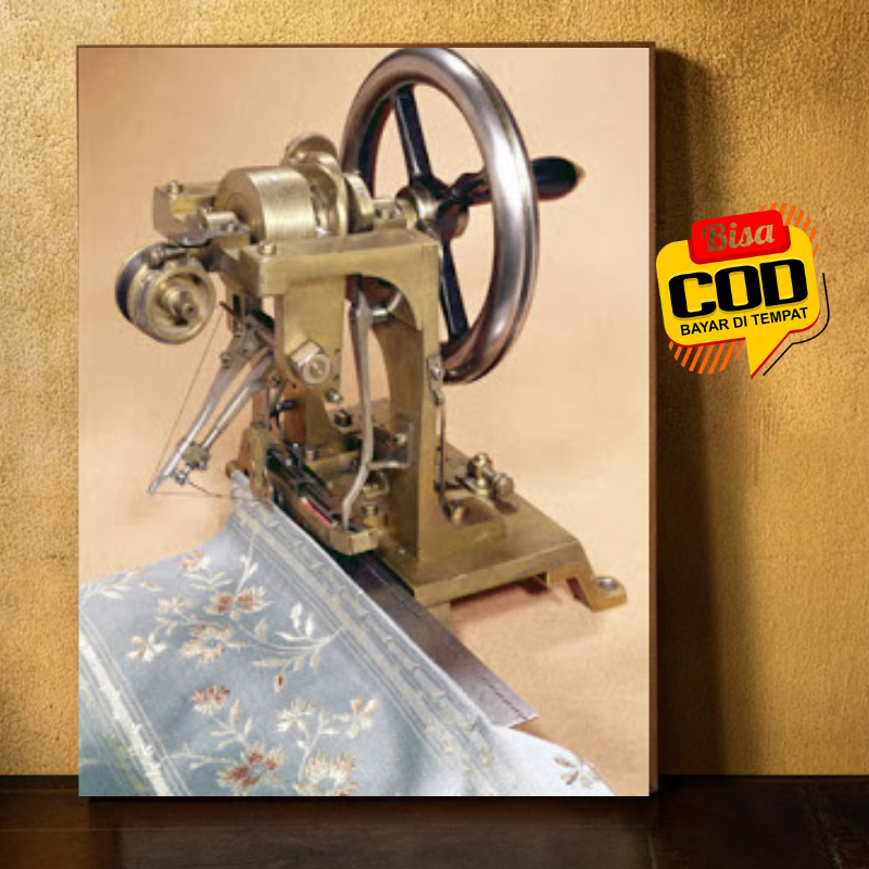 Poster Mesin Jahit Kuno Hiasan Dinding Mdf Untuk Ruang Tamu