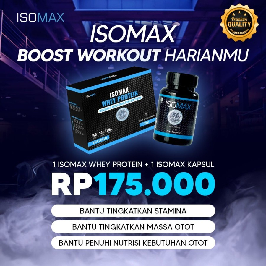 Isomax Suplemen Penambah Massa Otot + Isomax Whey Protein