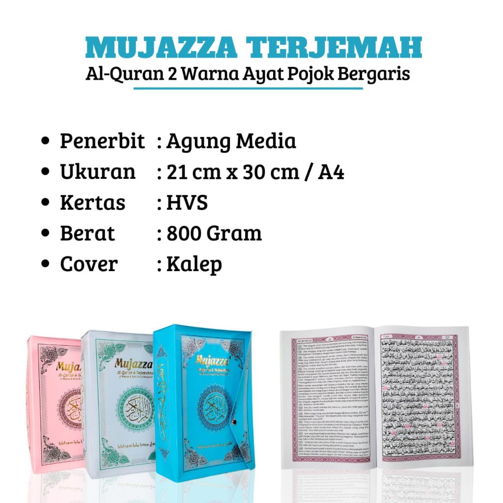 Quran Mujazza Terjemah B5 Terjemahan Al Quran Perjuz Alquran Besar