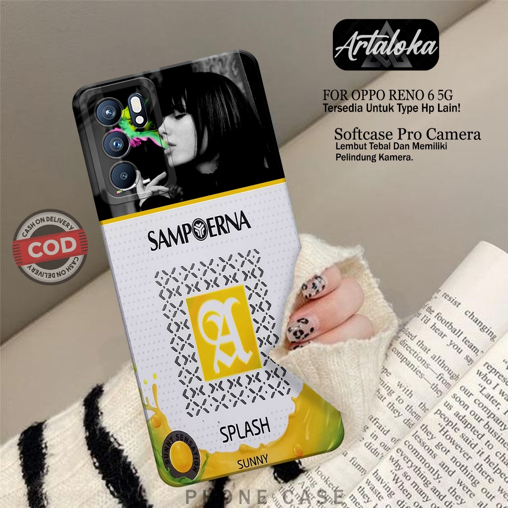 Softcase Hp Oppo Reno 6 5G Fashion Case RK Case Oppo Reno 6 5G Silikon TPU Pro Camera Casing Oppo Re